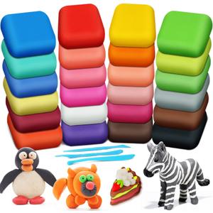 ESSENSON Magic Clay - Air Dry Clay 24 Colors, Modeling Clay for Kids with Tools, Toys Gifts for Age 3 4 5 6 7 8+ Years Old Boys Girls Kids