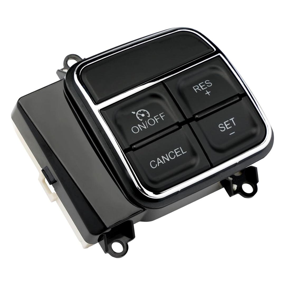 Steering Wheel Cruise Control Switch, Compatible with 2011-2018 Chrysler Dodge Jeep, 200 Town & Country RAM Challenger Grand Caravan Wrangler, and More, Electrical Speed Control, Replaces# 56046094AD