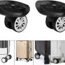 2Pcs 55mm Rubber Swivel Castor Wheels - 360 Degree Quiet Trolley & Furniture Caster, 55 millimeters