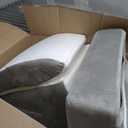 Reading Pillow for Sitting in Bed Adult, Back Pillow for Bed Sitting up with Arms, Pockets and Cup holder, Sit Up Backrest Pillows for Beds Chair Support, Rest Pillow for Gaming (Light gray, 5PCS)