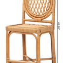 bali & pari Oxford Round Back Rattan Counter Stool Light Honey
