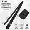 Black Ties For Men Solid Color Formal Neckties 3.15" (8CM) Men's Ties