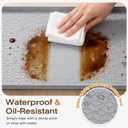 TRZZ Silicone Waterproof Under Sink Mat 34" x 22", Drip Tray and Cabinet Liner for Kitchen and Bathroom, Prevents Water Damage and Organizes Cabinets (Brown)