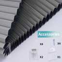 MYshade Cordless Blackout Window Blinds & Shades Pull Down Room Darkening Window Shades Light Blocking Honeycomb Cellular Shade for Indoor Windows Easy to Install 30.5 inch Wide, H72 Grey Blinds