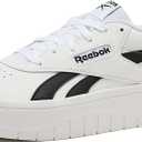 Reebok Court Advance Surge Platform Womens Sneakers, White/ White/ Black, 8
