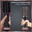 Automatic Dual Voltage Hair Dryer Brush with European Plug,Travel Hair Blow Dryer Brush with Travel Bag,Mini Hair Brush Blow Dryer for Women,Small Hot Air Brush for Kids