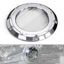 NICECNC Chrome Transparent Derby Cover Clear Derby Clutch Cover Clutch Protection Cover Compatible with Harley Road Glide FLTRX 2017-2024, Road King FLHR 2017-2024, See Fitment
