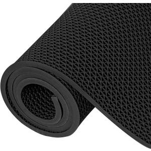 Thick PVC Drainage Floor Mat 3FTX16.4FT Black PVC Pool Floor Mat, 196.8" x 36"