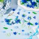 NBEADS About 417 Pcs Frosted Acrylic Assorted Beads Kit, 300 Pcs Acrylic Flower and Leaf Beads 87 Pcs Round Glass Beads 30 Pcs Brass Ball Pins Jewelry Making Supplies Kit for Earring Bracelets Making