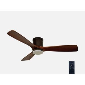 Neatfi 52-inch Ceiling Fans with Lights & Remote Control – Quiet Reversible DC Motor, Flush Mount, Living Room, Kitchen & Bedroom Ceiling Fan with 3 Adjustable Light Modes (Dark Wood, 52 Inches)