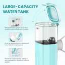 2-in-1 Nano Face & Eye Mister, USB Rechargeable Cool Mist Sprayer for Eyelash Extensions, Makeup Setting & Skin Hydration Portable Handheld with Visual Water Tank