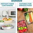 GIUOIDUO stainless steelFood Storage Containers setsstorage box with lidfreezer FrozenKitchen tray with lidOven plateSide dish plate Freezer & Dishwasher Safe