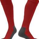 CHAMPRO mens Player Soccer Socks (Large, Scarlet)