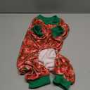 PUPTECK Soft Fleece Dog Pajamas for Small Medium Dogs, Dog Onesie Puppy Sweaters Clothes Jumpsuit Pjs, Cute Jammies Cat Coat Pet Costume Apparel, Red&Green L (Large(CHEST 20", BACK 14"))