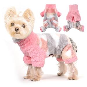 Dog Pajamas Pjs Fleece Dog Sweater Cute Puppy Clothes for Small Dogs Chihuahua Yorkie Clothes Girl Boy Warm Pullover Doggie Outfit Cat Sweater (Camouflage Pink, Medium)