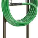 GOFORWILD Garden Hose Reel Winding Reel- Freestanding Water Hose Stand with Storage Basket, Holds 150ft of 5/8 Hose for Outside Patio Yard Lawn with 2 Hooks
