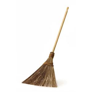 Garden Broom Multi Surface Sturdy Outdoor Coconut Bristle Upright 18 inch