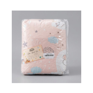 JSD Pink Unicorn Kids Quilt Set Full/Queen, 3 Piece Girls Printed Bedspread Coverlet with Pillow Shams, Lightweight Winter Quilted Blanket