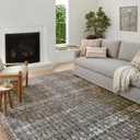 Loloi Amber Lewis Billie Collection, Ocean & Brick 2'-6" x 9'-6" Area Rug – Antique & Distressed Accent Rugs for Living Room, Bedroom, Entryway & Hallway, No Shed High Traffic Area Home Decor Rug