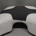 Side Sleeper Pillow with Arm Hole, Shoulder Relief System, Arm Pillow for Neck and Shoulder Pain, Premium Memory Foam, Suitable for Side, Back and Stomach Sleepers - Grey (6in Height)