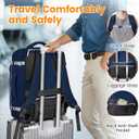 MATEIN Spirit Airlines Personal Item Bag 18x14x8 for Men & Women, 17 inch Travel Laptop Backpack with Shoe Compartment Detachable, Under Seat Carry on Bag for Flight Essentials with Tech Organizer