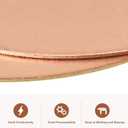uxcell Pure Copper Sheet, 6" x 0.04" 18 Gauge T2 Copper Metal Round Plate for Crafts, Electrical Repairs