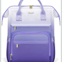 LOVEVOOK Gradient Laptop Backpack for Women, 15.6 Inch Work Computer Bakcpack Purse Laptop Bag With Anti-Theft Pocket,Waterproof Carry on Teacher College Backpack for Travel, Purple/White