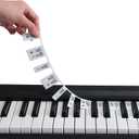 Piano Notes Guide Removable Silicone: 88 Key Full Size Piano Keyboard Note Labels for Beginner, Colored Music Key Stickers Alternative with Storage Box for Kids Adults Learning