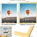 JCJMY 18x20 Picture Frame Gold for Photo and Poster, Horizontal and Vertical Formats for Wall Hanging, Wall Gallery Frame for 18 by 20 Photos