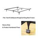 Metal Stem Heavy Duty Bed Frame Wheels Casters Rollers with Socket Sleeve Insters, Set of 4 Locking
