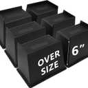 6 Pack Bed Risers 6 inch Heavy Duty, Oversized Furniture Risers, Extra Wide Bed Lifts Risers for Table, Sofa, Dorm Twin XL, Couch, Desk, Bed Frame Risers Supports Up to 6,500 Lbs