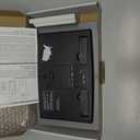 WallarGe Atomic Clock with Outdoor and Indoor Temperature - 12.5 Inch Self-Setting Digital Clock Large Display, Battery Operated Wall Clocks or Desk Clocks for Bedroom, Livingroom, Office