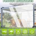 Clear Tarps,Clear Tarps with Grommets,20 MiL Heavy Duty Waterproof with Reinforced Edge for Porch and Outdoor Garden Pet Hutch Roof (8x16ft (2.4x4.8m))