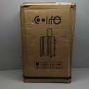 Coolife Luggage Suitcase PC+ABS with TSA Lock Spinner Carry on Hardshell Lightweight 20in 24in 28in (grey, L(28IN))