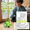 Bubble Machine Gun for Toddlers, LED Airplane Bubble Machine Gun for Kids, Bubble Toys with DIY Sticker Bubble Solutions for Outdoor Party Birthday Summer Fun (Green)