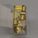 3/8" Outside Mount Curtain Rod Brackets (4-Pack) | Heavy Duty Metal with Brass Plating | Includes Screws & Pole Holders Fits All 3/8" Brass, Aluminum or Steel Rods or Rodding