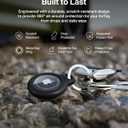 Belkin Apple AirTag Secure Holder with Key Ring - Durable, Scratch-Resistant Case with Open Face & Raised Edges - Protective AirTag Keychain Accessory for Keys, Pets, Luggage, & More - Black