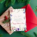 2 x Mothers Day Card for Mom Floral Happy Mothers Day Card with Envelope from Son, Daughter Sentimental Greeting Card, Folded 5x7 Inch