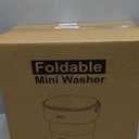 5.0 New Upgraded Portable Washing Machine 16L Mini Foldable Washer [SGS certified German high-efficiency motor] [Hidden UV-C cleaning]Foldable Design Ideal for Hotel, Home, Apartment and Campain (Grey)