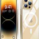 TORRAS Magnetic Clear for iPhone 14 Pro Case, Compatible with MagSafe, Never Yellow, 12 FT Military Grade Drop Tested, Protective Slim Thin Case for iPhone 14 Pro Phone Case, Clear Back/Clear Edge