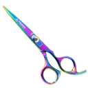 Equinox Razor Edge Series Professional Hair Scissors - 6.5 Premium Japanese Stainless Steel Hair Cutting Scissors, Hair Shears, Hair Razors for Hair Cutting, Barber Accessories & Hair Salon Supplies (Rainbow)