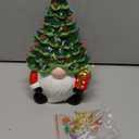 Joiedomi 12 Gnome Ceramic Tree, Light up Tabletop Xmas Decor with 60 LED Lights, Ceramic Tree with Christmas Themed Design, Xmas Holiday Indoor Office Table Fireplace Decoration (Green and Red)