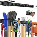 "64 Garage Tool Organizer Wall Mount - Heavy Duty 750lbs Metal Storage Rack, Easy Install Adjustable Hooks for Garden Tools Brooms