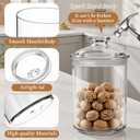 Suclain 4 Pack Acrylic Cookie Candy Jar with Lid Airtight Plastic Apothecary Jar Shatterproof Kitchen Food Storage Canister for Biscuits Snacks Coffee Beans Tea Pet Food (14oz,24oz,34oz,50oz)