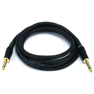 Monoprice Premier Series 1/4 Inch (TS) Male to Male Audio Cable Cord - 6 Feet- Black 16AWG (Gold Plated)