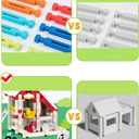 123PCS Wooden Building Blocks Set for Toddlers, Construction City Stacking Toys, Preschool Learning Educational Toys for Kids 3+ Years Girls and Boys (Hospital)