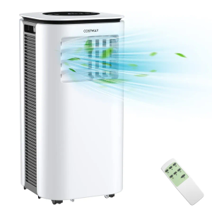 Portable Air Conditioner, 9000BTU Personal Air Conditioner with 2 Wind Speeds, Remote Control, 24H Timer, Window Kit, 350 sq.ft, White