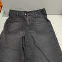 Sidefeel Women's Wide Leg Jeans High Waisted Tummy Control Stretchy Pockets Front Straight Leg Jeans (8, Black)