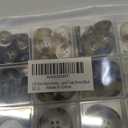 110-Piece Resin Sewing Buttons Set, 4-Hole Round Buttons, 15mm/20mm/25mm, 5 Colors for Blazers and Coats Brown/Black
