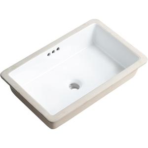 22 Inch Undermount Bathroom Sink Rectangle Undermount Sink White Ceramic Under Counter Bathroom Sinks with Overflow (21.8"x14.0")
